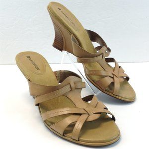 Naturalizer 'Gisele' Strappy Open Toe Tan Leather Sandals
